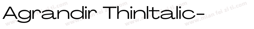 Agrandir Thinltalic字体转换